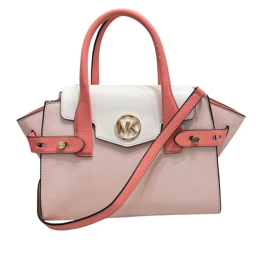 Michael‎ Kors Carmen Medium Satchel Women Medium Pink New Colorblock 35S2GNMS8T